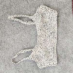 Xhilaration bikini top smocked black cream white medium target Dotted spotted